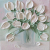 white tulips in a vase oil painting