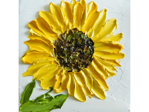 Sunflower Oil Impasto Painting