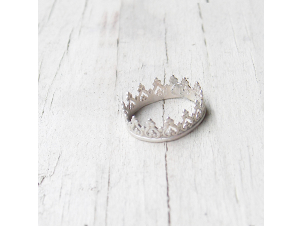 Heart Sterling Silver Crown Ring