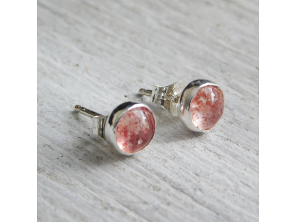 Strawberry quartz earrings