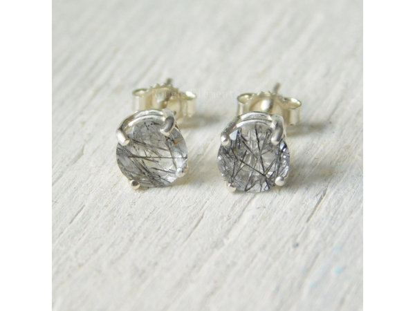 Rutile quartz earrings