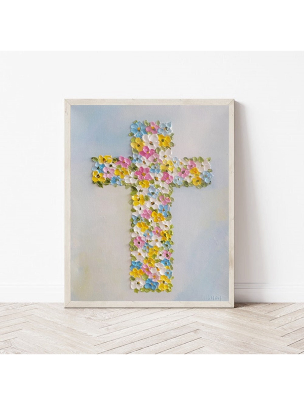 Cross Impasto Painting, Christian Decor, Christianity ,