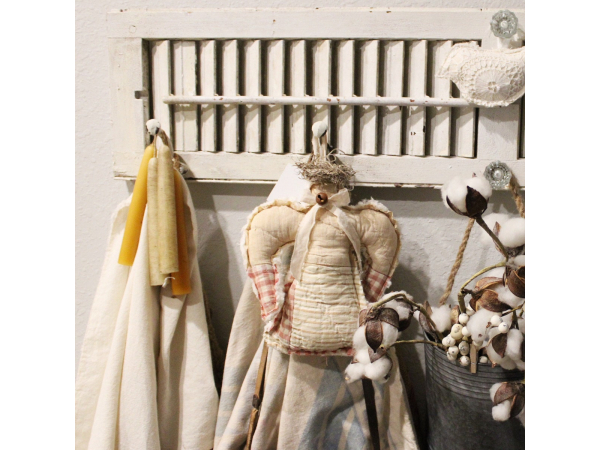 Vintage 1950's Quilted Hanging Angel