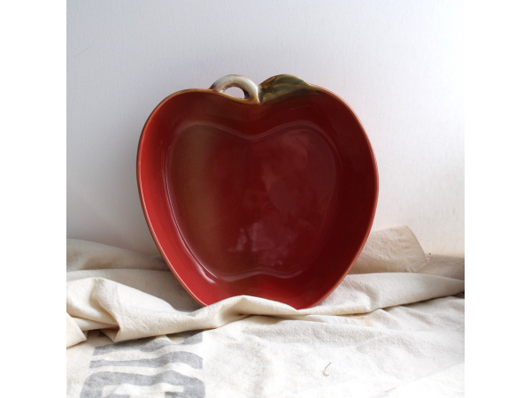 antique  Medium Apple Ceramic Bowl