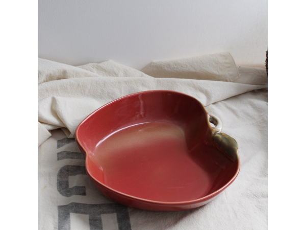 Vintage Medium Apple Ceramic Bowl