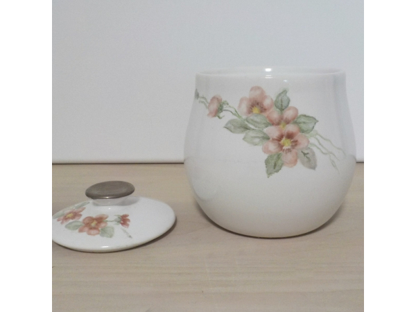 vintage handpainted floral sugar bowl