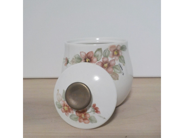handpainted floral sugar bowl