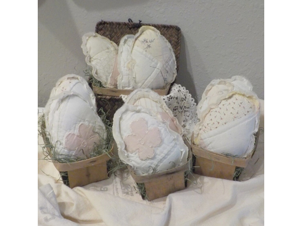 vintage quilted eggs