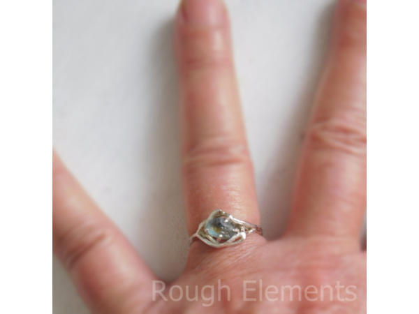 raw, rough stone blue sapphire