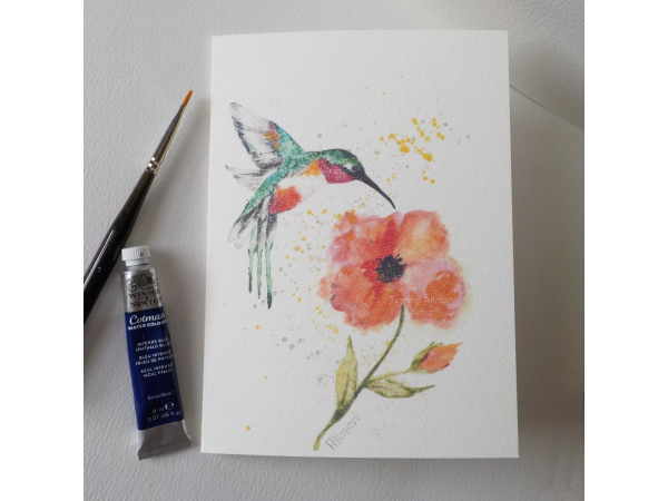 watercolor card