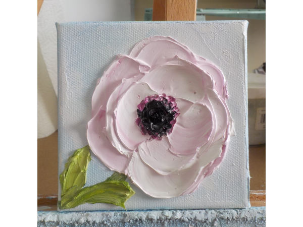 minimalist painting flowers