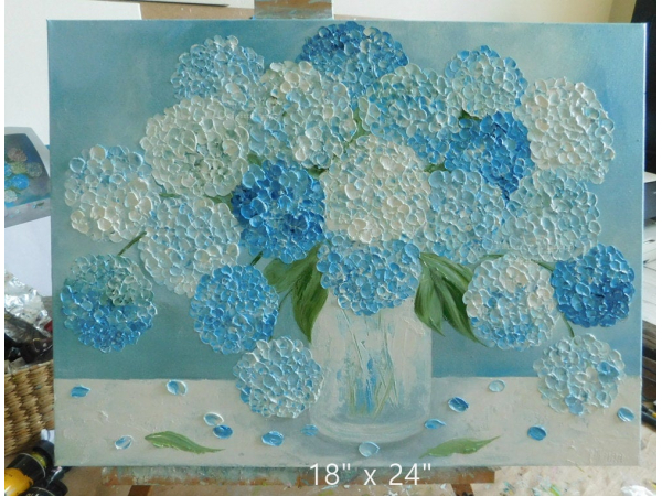 18x24 hydrangea painting