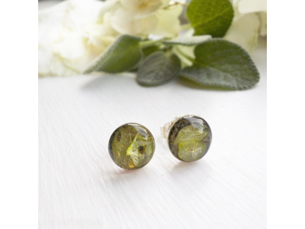 Sage and Thyme Eco Resin Sterling Silver Studs