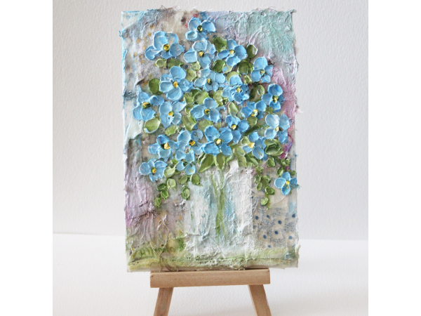 Mixed Media flower oil painting