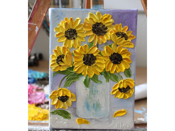 sunflower  original oil painting