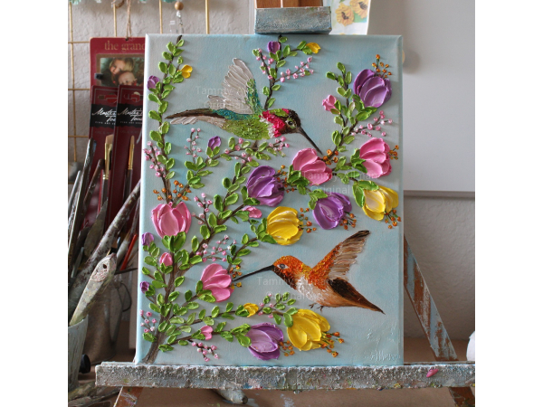 Rufous Hummingbird Painting