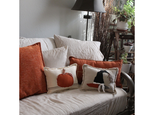 Fall pillows, fall decor, pumpkin accent pillow
