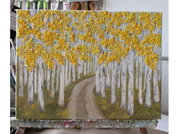 Aspen Birch, Colorado Birch Tree Painting