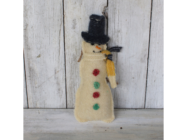 vintage snowman ornament, peg rack snowman,