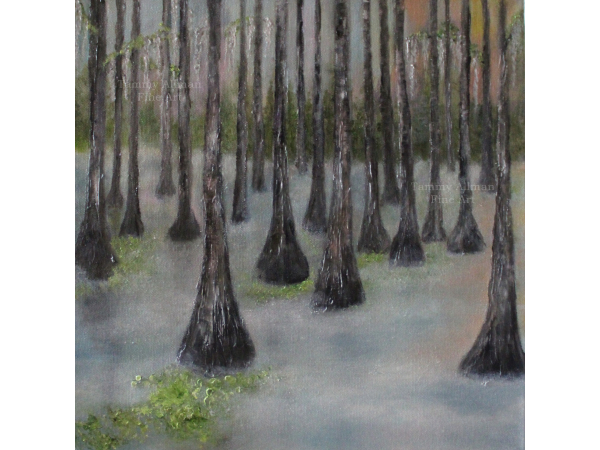 Swamp Oil Painting, Bayou Landscape, low country painting