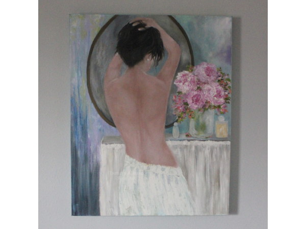 figurative girl in a mirror