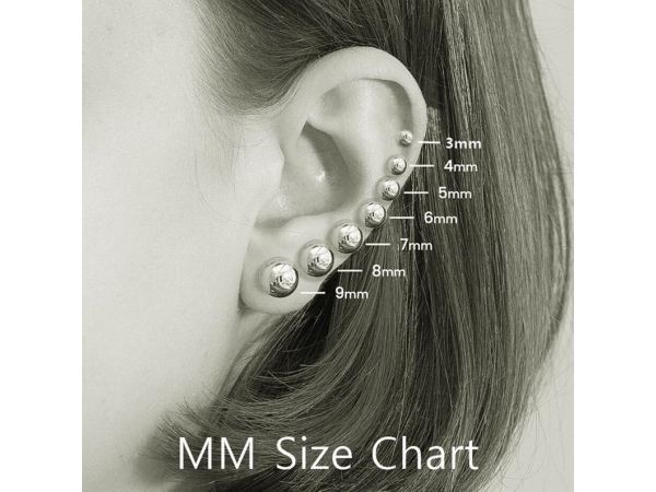 mm Size chart for studs