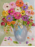 Oil Impasto Bright Zinnia Paintings