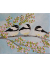 Chickadee Bird Oil impasto Painting
