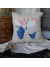 Garden Butterfly Pillow, Upcycled Quilt and Feed Sack