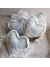 Set of Three Vintage Quilted Hanging Heart,