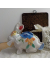 Bunny Bowl Filler Vintage Embroidery Linen Bunny/ Hanging Bunny/ Bowl Filler/ Cupboard Ornament