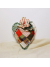 Large Quilted  Double Hanging Heart,/Peg Hanger/Bowl Filler/Farmhouse Decor