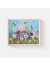 bee and flower oil impasto painting