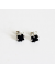 raw stone studs, rough stone studs, Black tourmaline
