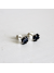 black tourmaline rough stone studs