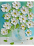 daisy oil impasto painting, custom painting