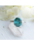 Aqua Dried Flower sterling silver ring