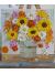 sunflower and wildflower oil impasto painting
