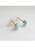 4mm Larimar stone earrings