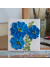 Blue flower oil impasto painting