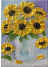 oil impasto textured sunflower painting