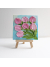 small pink tulip oil impasto painting
