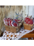 quilted apples and pears in vintage fruit baskets