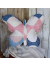 Butterfly old quilted pillow