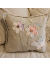 Vintage quilt and feed sack pillow, Flowers and butterfly pillow