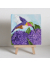 Purple hydrangea and hummingbird oil painting