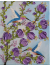 Hummingbird and purple Hibiscus oil painting