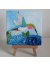 Hydrangea and Hummingbird oil impasto painting
