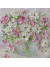 Pink and white oil impasto painting