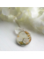 White hydrangea and gold sterling silver dried flower necklace
